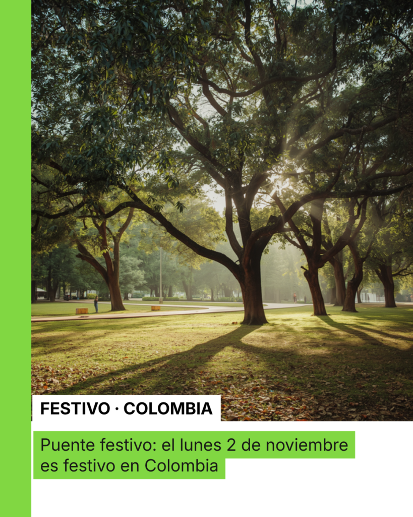 Puente festivo: el lunes 2 de noviembre es día festivo en Colombia