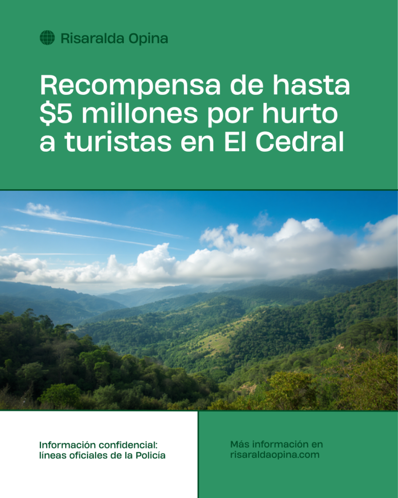 Recompensa de hasta 5 millones por los responsables del hurto a turistas en El Cedral